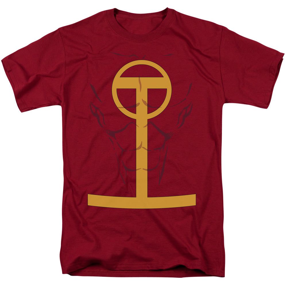 Justice League Red Tornado Mens T Shirt Cardinal Retro Pop Classics