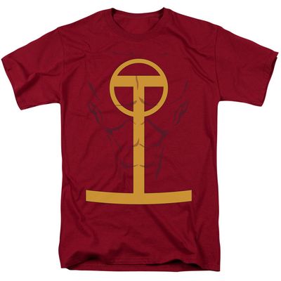 Justice League Red Tornado Mens T Shirt Cardinal Retro Pop Classics