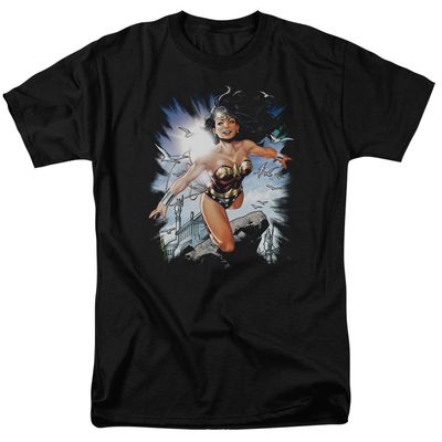 Justice League of Themyscira Mens T Shirt Black Retro Pop Classics