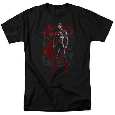 Superman Aftermath Mens T Shirt Black Retro Pop Classics