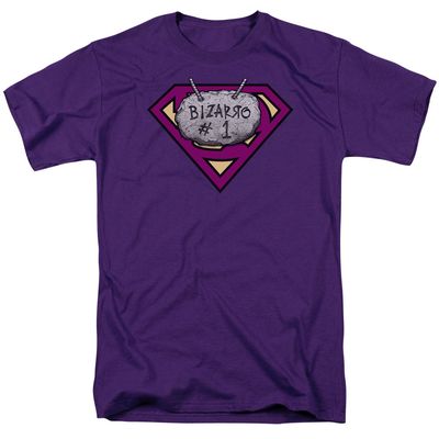 Superman Bizzaro #1 Rock Mens T Shirt Purple Retro Pop Classics