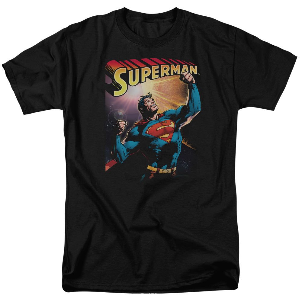 Superman Victory Mens T Shirt Black Retro Pop Classics