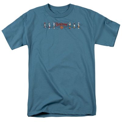 Superman Skateboard Supes Mens T Shirt Slate Retro Pop Classics