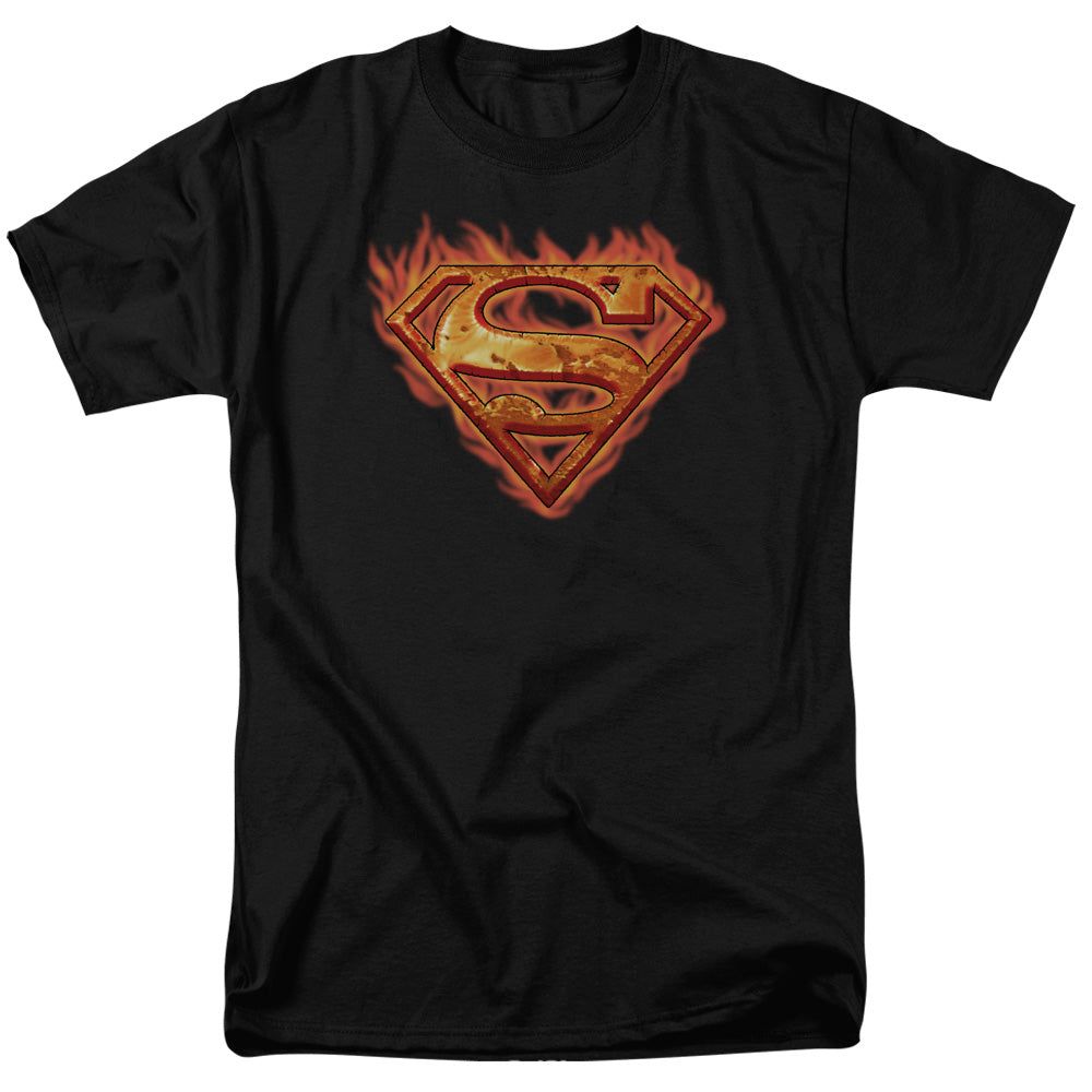 Superman Hot Metal Mens T Shirt Black Retro Pop Classics