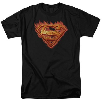 Superman Hot Metal Mens T Shirt Black Retro Pop Classics