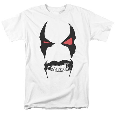 Justice League Lobo Face Mens T Shirt White Retro Pop Classics