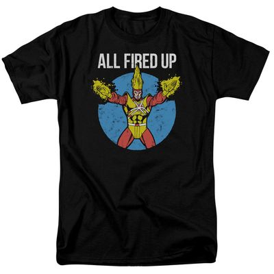 Justice League of America Firestorms Party Mens T Shirt Black Retro Pop Classics