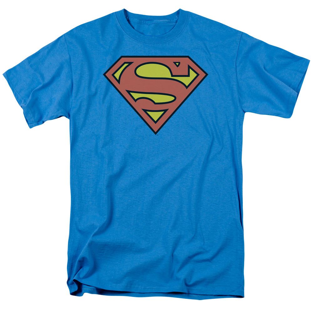 Dc Superman Logo Mens T Shirt Turquoise Retro Pop Classics