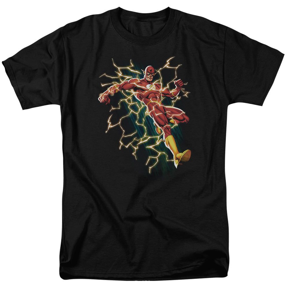 Justice League Electric Death Mens T Shirt Black Retro Pop Classics