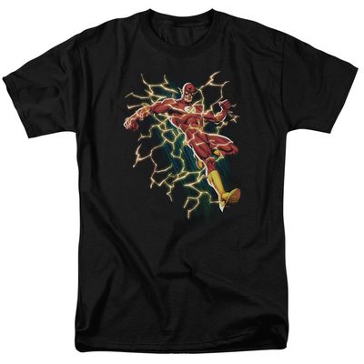 Justice League Electric Death Mens T Shirt Black Retro Pop Classics