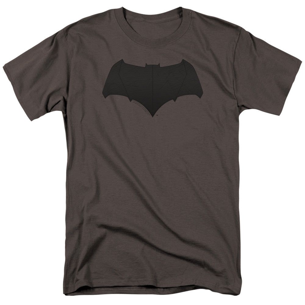 Justice League Movie Batman Logo Mens T Shirt Charcoal Retro Pop Classics