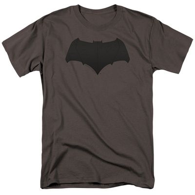 Justice League Movie Batman Logo Mens T Shirt Charcoal Retro Pop Classics