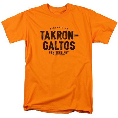 Justice League Takron Galtos Mens T Shirt Orange Retro Pop Classics