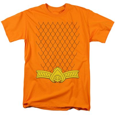 Justice League New Aqua Uniform Mens T Shirt Orange Retro Pop Classics