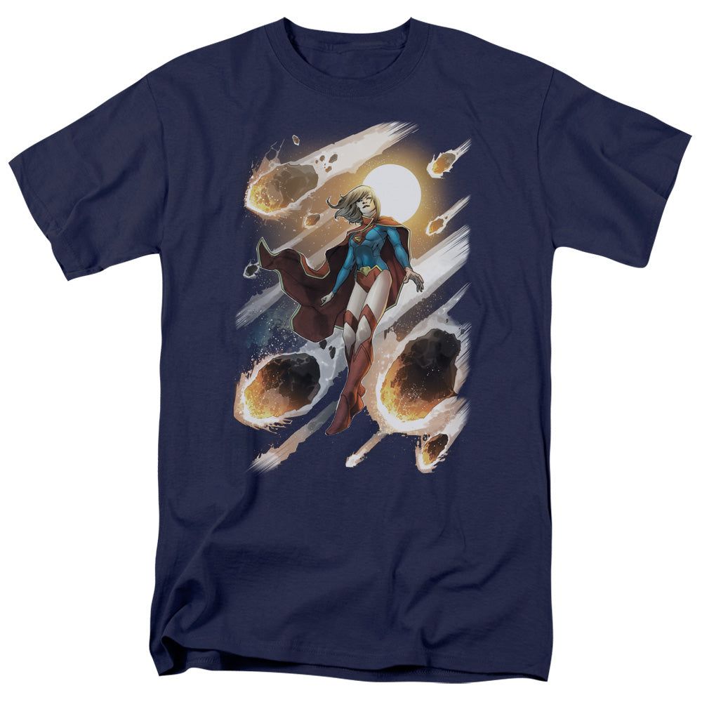 Justice League of America Supergirl #1 Mens T Shirt Navy Retro Pop Classics