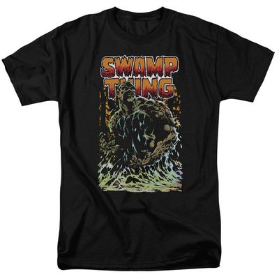 Justice League Swamp Thing Mens T Shirt Black Retro Pop Classics