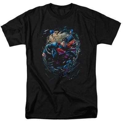 Superman Breaking Space Mens T Shirt Black Retro Pop Classics