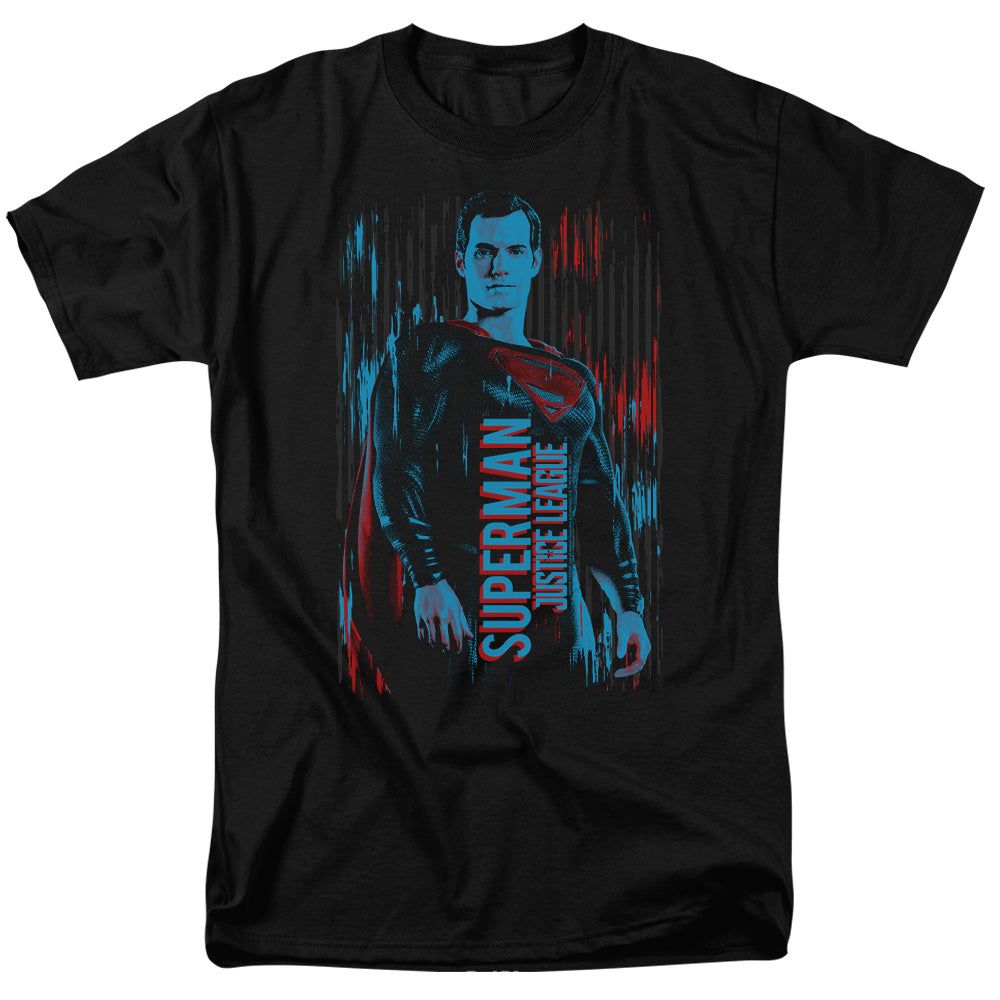 Justice League Movie Superman Mens T Shirt Black Retro Pop Classics