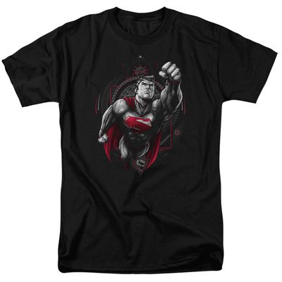 Superman Propaganda Superman Mens T Shirt Black Retro Pop Classics