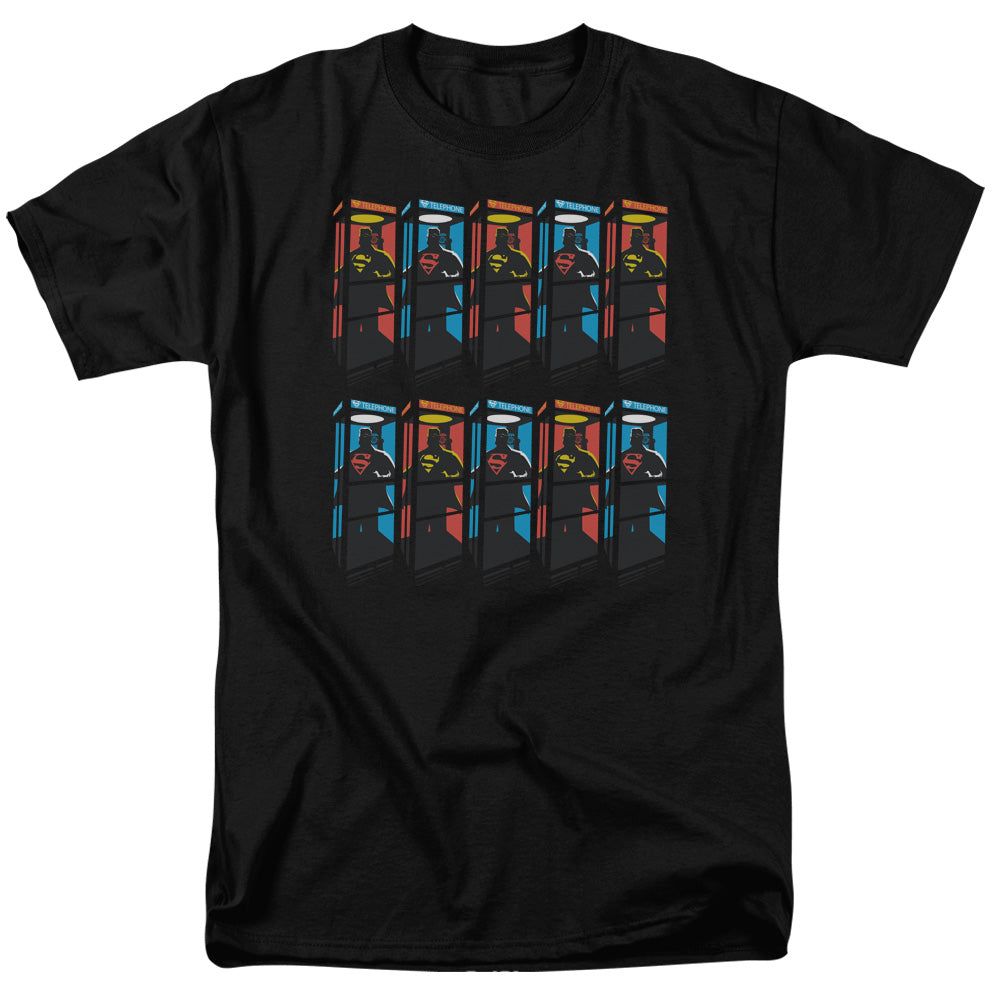 Superman Super Booths Mens T Shirt Black Retro Pop Classics