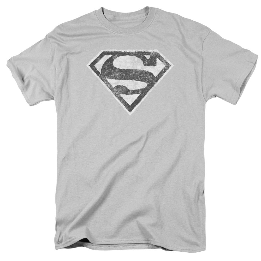 Superman Grey S Mens T Shirt Silver Retro Pop Classics