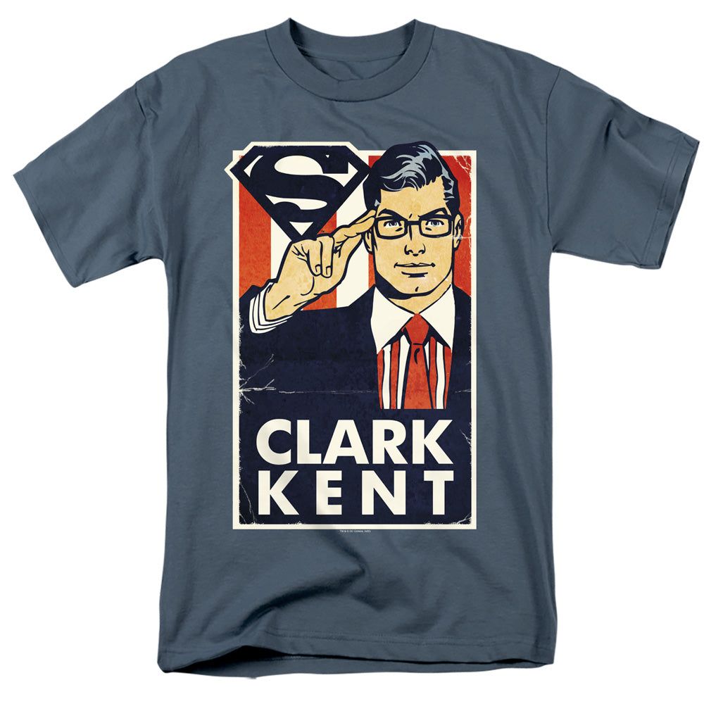 Superman Kent For President Mens T Shirt Slate Retro Pop Classics
