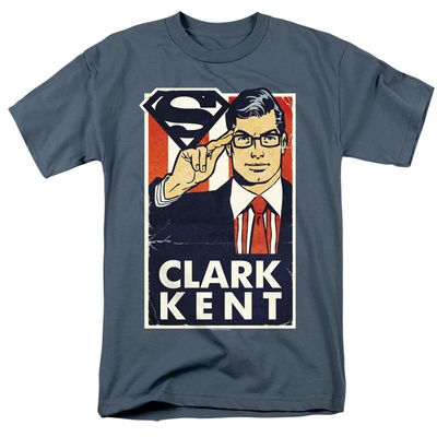 Superman Kent For President Mens T Shirt Slate Retro Pop Classics