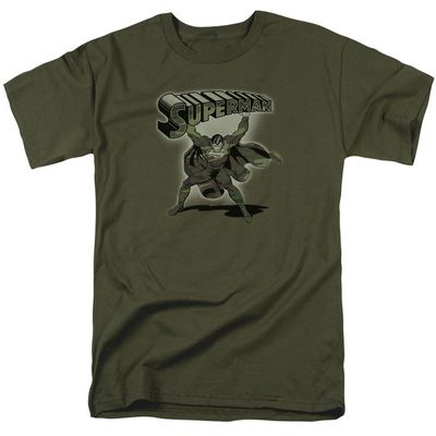 Superman Camo Logo 2 Mens T Shirt Military Green Retro Pop Classics