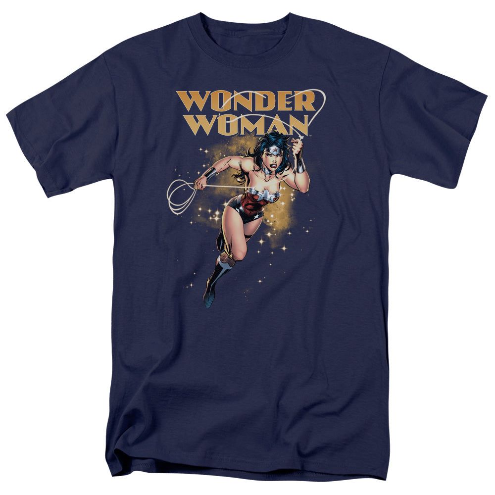 Justice League Star Lasso Mens T Shirt Navy Blue Retro Pop Classics