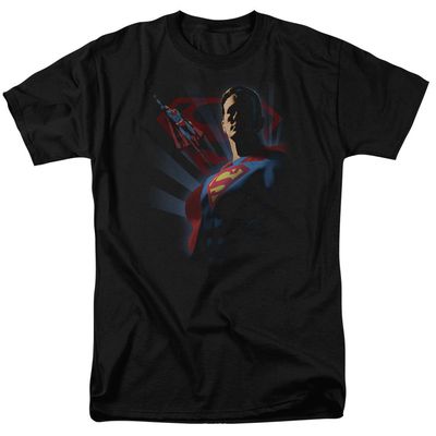 Superman Super Deco Mens T Shirt Black Retro Pop Classics