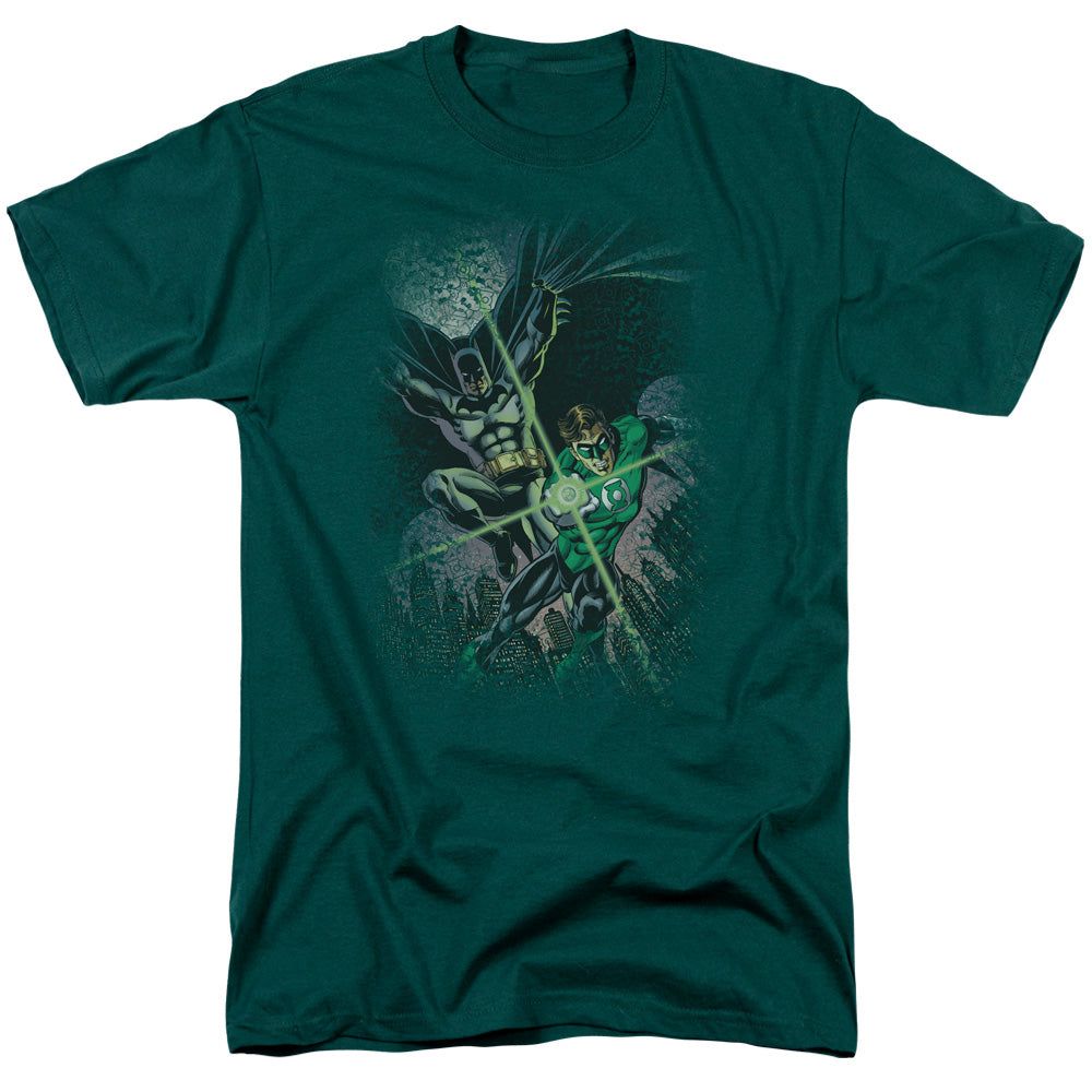 Justice League Batman &amp; Green Lantern Brave &amp; Bold #1 Mens T Shirt Hunter Green Retro Pop Classics