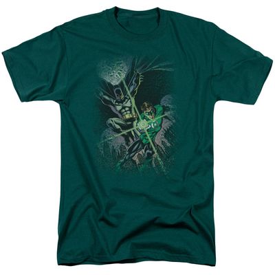 Justice League Batman &amp; Green Lantern Brave &amp; Bold #1 Mens T Shirt Hunter Green Retro Pop Classics
