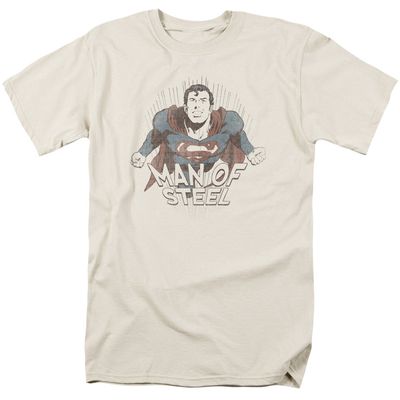 Superman Fly Away Mens T Shirt Cream Retro Pop Classics