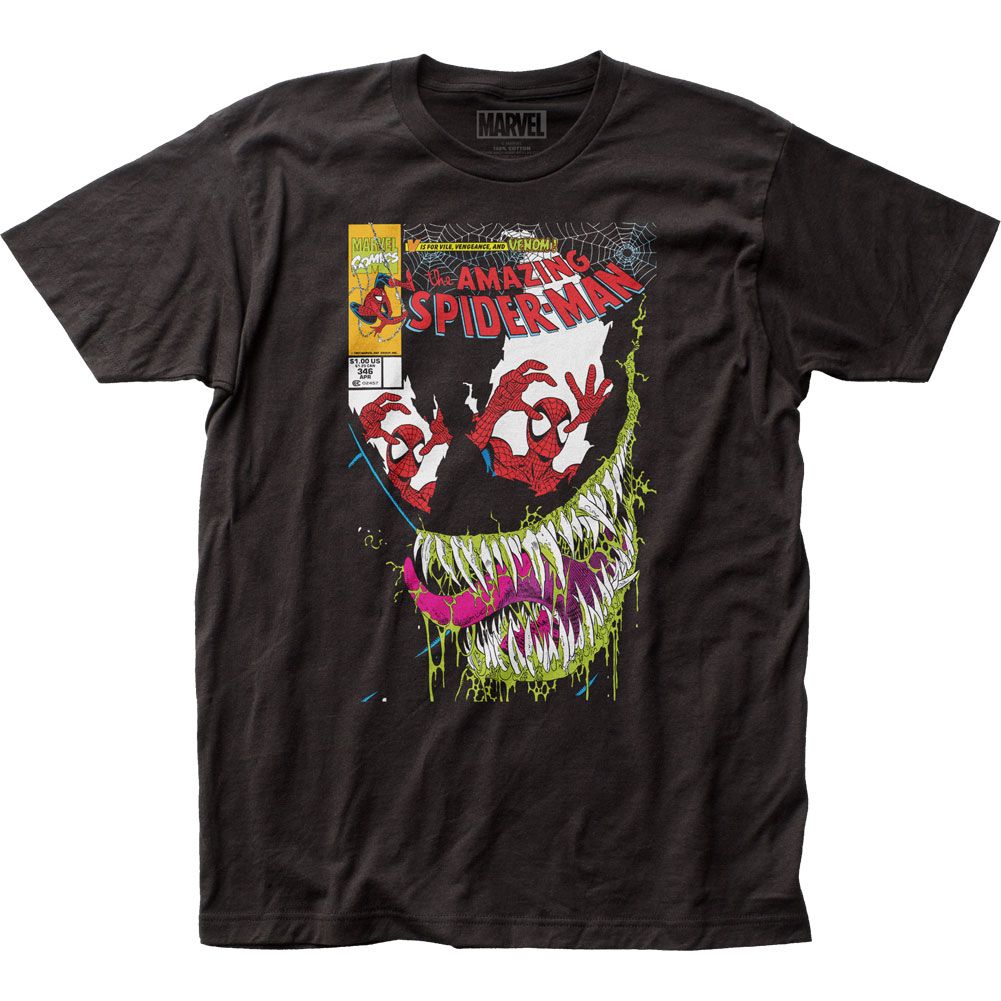 Spider-Man Spider-Man #346 Mens T Shirt Black Retro Pop Classics
