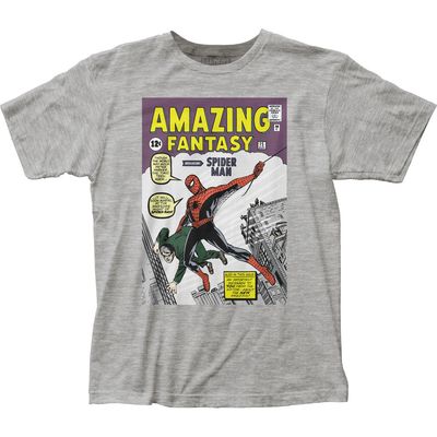 Spider-Man Amazing Fantasy #15  Mens T Shirt Grey Retro Pop Classics
