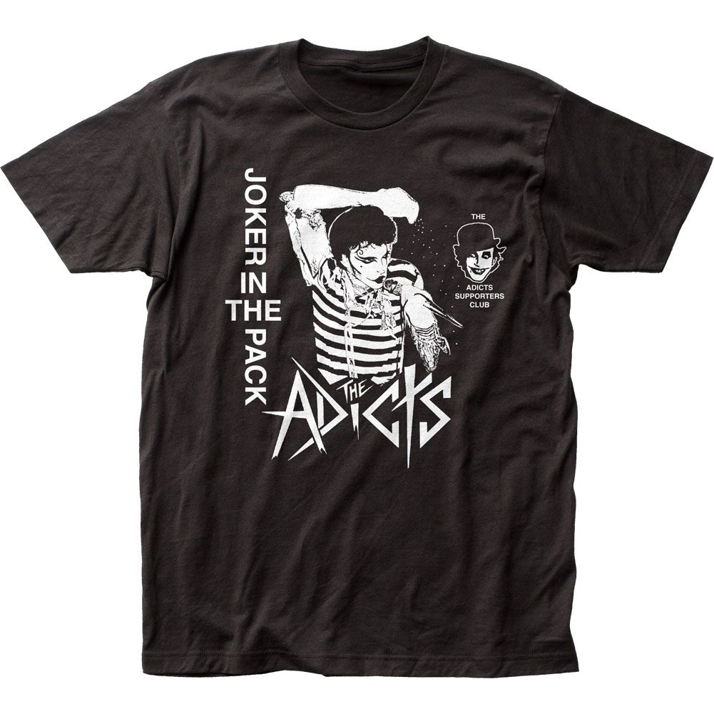 The Adicts Joker In The Pack Mens T Shirt Black Retro Pop Classics