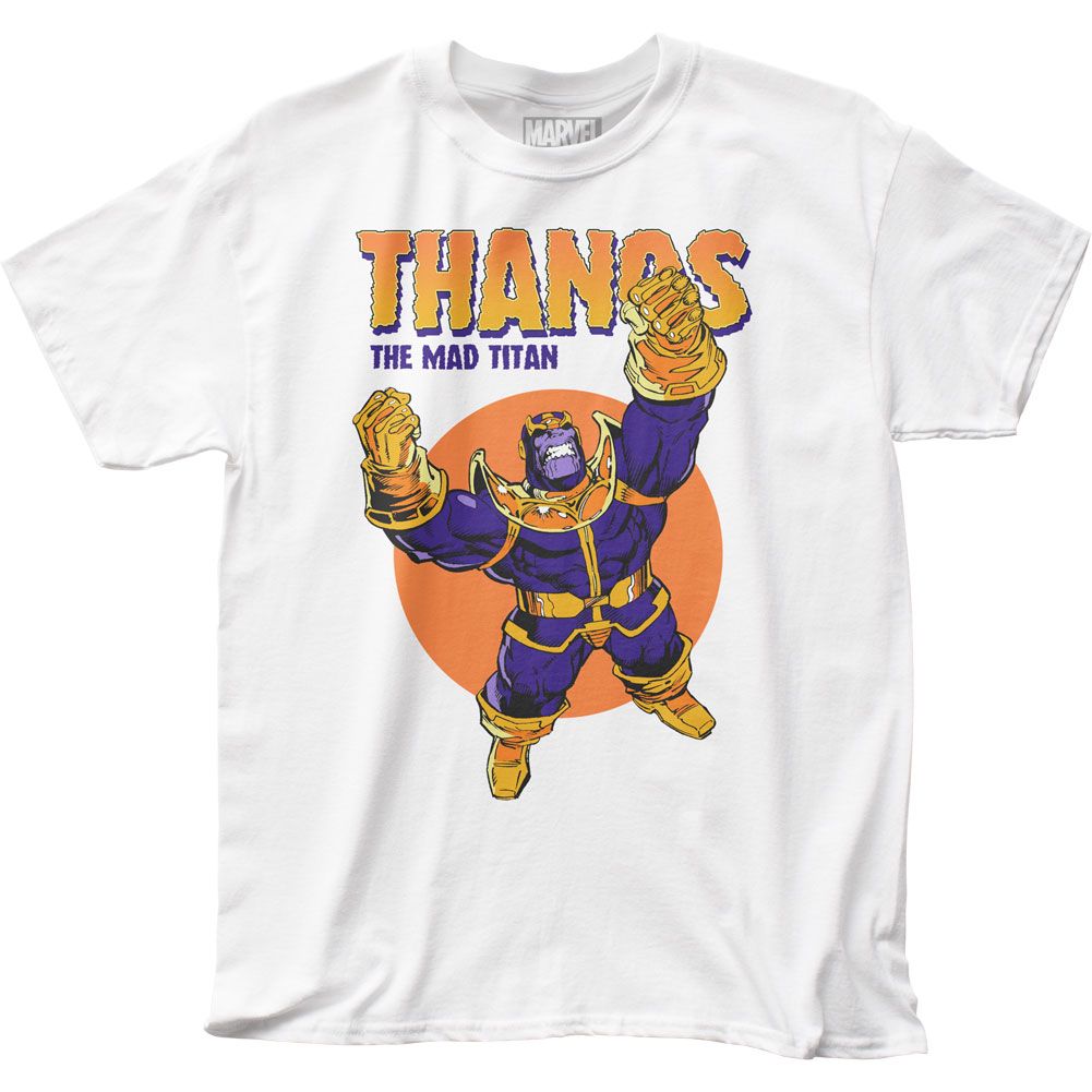 Thanos Mad Titan Mens T Shirt White Retro Pop Classics