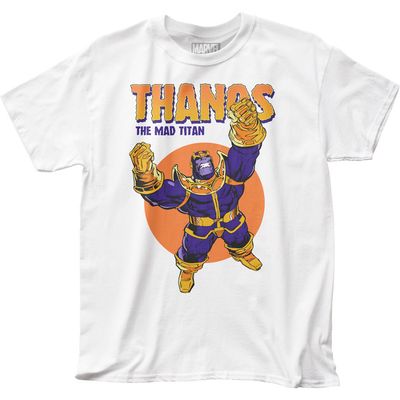 Thanos Mad Titan Mens T Shirt White Retro Pop Classics