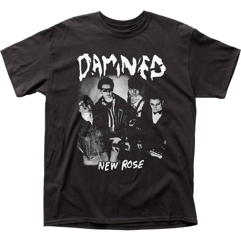 The Damned New Rose Mens T Shirt Black Retro Pop Classics