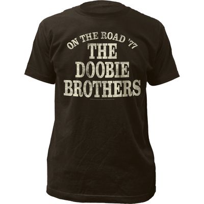 The Doobie Brothers On The Road 77 Mens T Shirt Black Retro Pop Classics