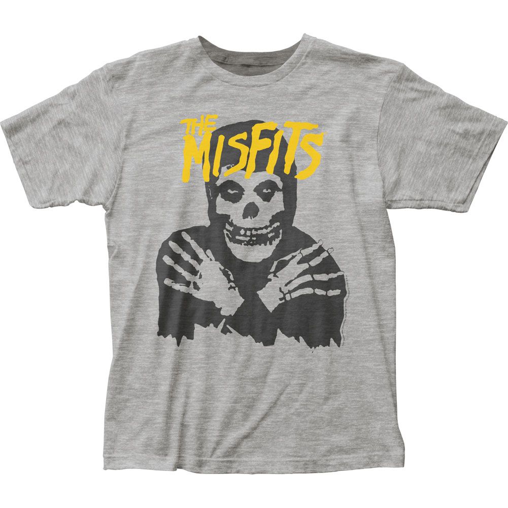 The Misfits Classic Skull Mens T Shirt Grey Retro Pop Classics