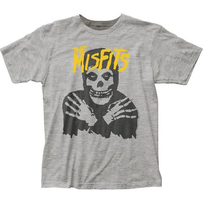 The Misfits Classic Skull Mens T Shirt Grey Retro Pop Classics