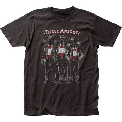 Three Amigos Mens T Shirt Black Retro Pop Classics