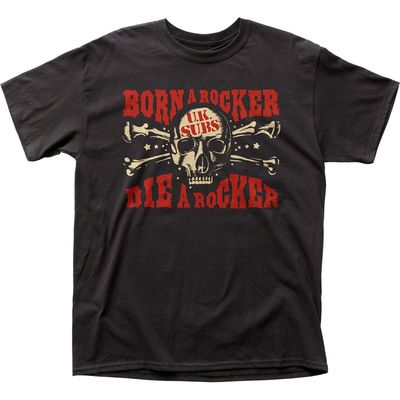 UK Subs Die A Rocker Mens T Shirt Black Retro Pop Classics