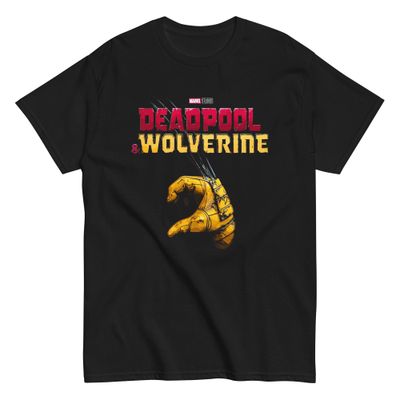 Deadpool &amp; Wolverine Wolverine Half Heart Hand Mens T Shirt Black Retro Pop Classics