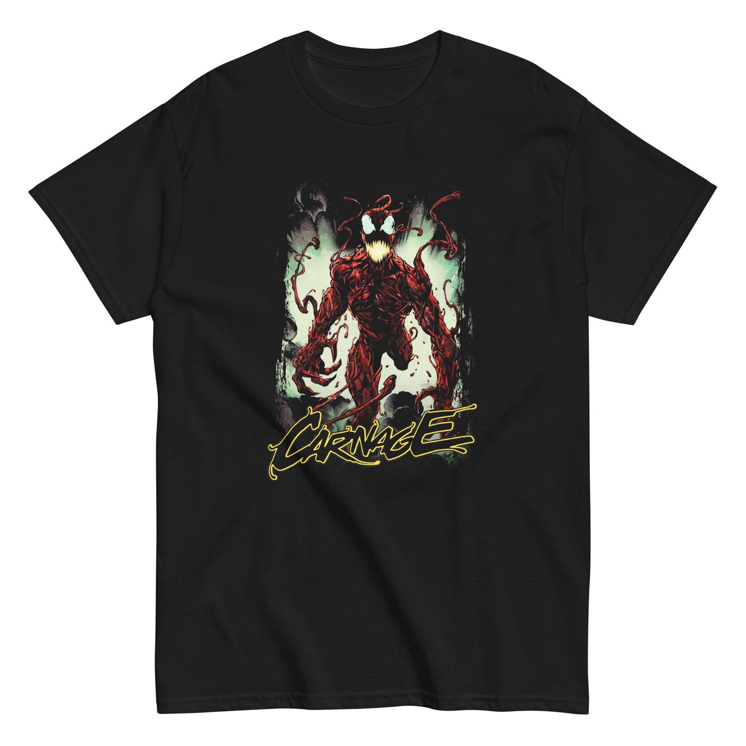 Carnage Bursting Animated Mens T Shirt Black Retro Pop Classics