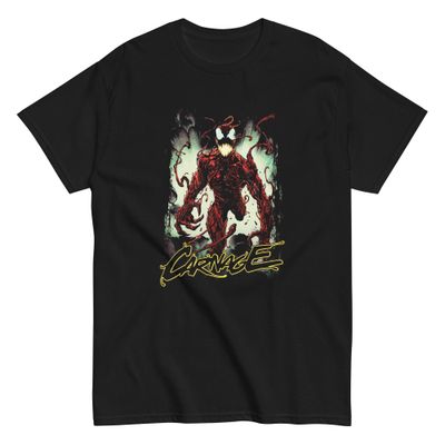 Carnage Bursting Animated Mens T Shirt Black Retro Pop Classics