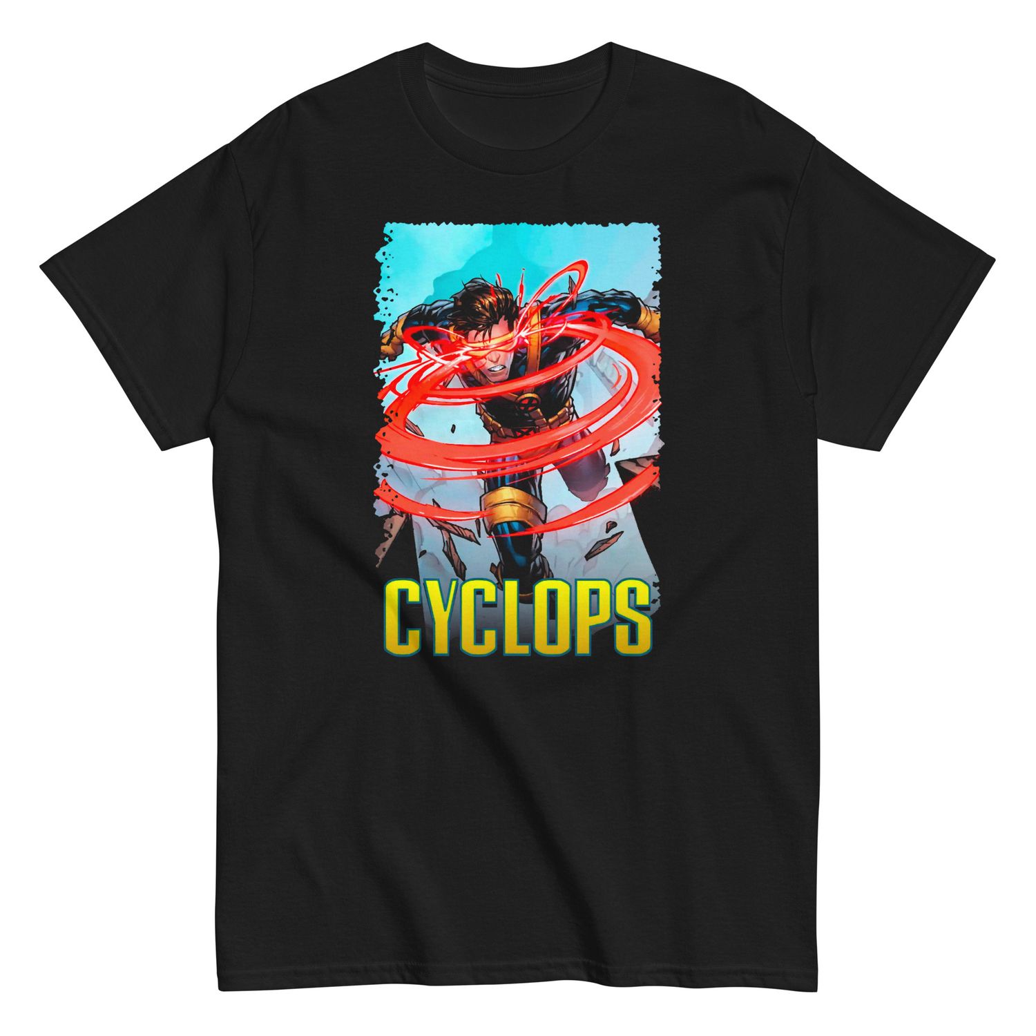 Cyclops Animated Mens T Shirt Black Retro Pop Classics