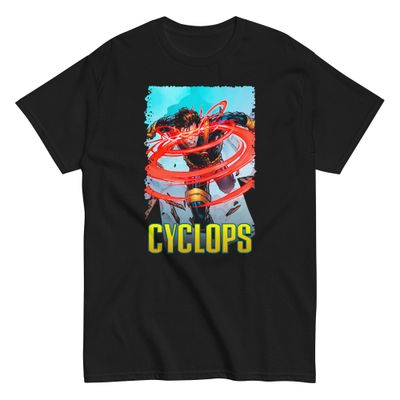 Cyclops Animated Mens T Shirt Black Retro Pop Classics