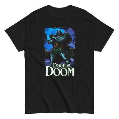 Doctor Doom Animated Mens T Shirt Black Retro Pop Classics